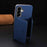 For Samsung Galaxy S25 5G Solid Color Horizontal Magnetic Card Bag RFID MagSafe Phone Case(Dark Blue)