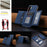 For Samsung Galaxy S25 5G Solid Color Horizontal Magnetic Card Bag RFID MagSafe Phone Case(Dark Blue)
