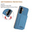For Samsung Galaxy S25 5G Solid Color Horizontal Magnetic Card Bag RFID MagSafe Phone Case(Baby Blue)