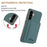 For Samsung Galaxy S25 5G Solid Color Horizontal Magnetic Card Bag RFID MagSafe Phone Case(Green)