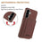 For Samsung Galaxy S25+ 5G Solid Color Horizontal Magnetic Card Bag RFID MagSafe Phone Case(Brown)
