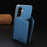 For Samsung Galaxy S25+ 5G Solid Color Horizontal Magnetic Card Bag RFID MagSafe Phone Case(Baby Blue)
