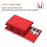 For Samsung Galaxy S25 Ultra 5G Solid Color Horizontal Magnetic Card Bag RFID MagSafe Phone Case(Red)