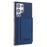 For Samsung Galaxy S25 Ultra 5G Solid Color Horizontal Magnetic Card Bag RFID MagSafe Phone Case(Dark Blue)