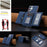 For Samsung Galaxy S25 Ultra 5G Solid Color Horizontal Magnetic Card Bag RFID MagSafe Phone Case(Dark Blue)