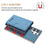 For Samsung Galaxy S25 Ultra 5G Solid Color Horizontal Magnetic Card Bag RFID MagSafe Phone Case(Baby Blue)