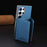 For Samsung Galaxy S25 Ultra 5G Solid Color Horizontal Magnetic Card Bag RFID MagSafe Phone Case(Baby Blue)