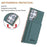 For Samsung Galaxy S25 Ultra 5G Solid Color Horizontal Magnetic Card Bag RFID MagSafe Phone Case(Green)