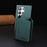 For Samsung Galaxy S25 Ultra 5G Solid Color Horizontal Magnetic Card Bag RFID MagSafe Phone Case(Green)
