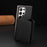 For Samsung Galaxy S25 Ultra 5G Solid Color Horizontal Magnetic Card Bag RFID MagSafe Phone Case(Black)
