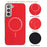 For Samsung Galaxy S25 5G Solid Color Plating MagSafe Full Coverage Phone Case(Red)