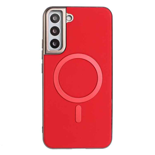 For Samsung Galaxy S25 5G Solid Color Plating MagSafe Full Coverage Phone Case(Red)