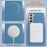 For Samsung Galaxy S25 5G Solid Color Plating MagSafe Full Coverage Phone Case(Baby Blue)
