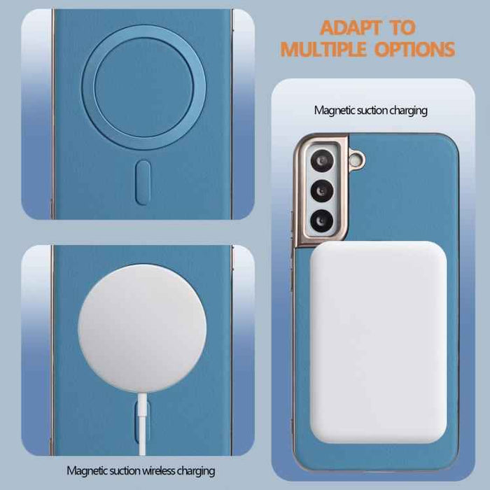 For Samsung Galaxy S25 5G Solid Color Plating MagSafe Full Coverage Phone Case(Baby Blue)