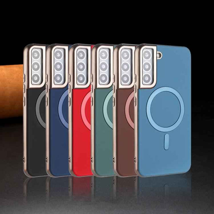 For Samsung Galaxy S25 5G Solid Color Plating MagSafe Full Coverage Phone Case(Green)
