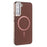 For Samsung Galaxy S25 5G Solid Color Plating MagSafe Full Coverage Phone Case(Brown)