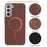 For Samsung Galaxy S25 5G Solid Color Plating MagSafe Full Coverage Phone Case(Brown)