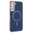 For Samsung Galaxy S25 5G Solid Color Plating MagSafe Full Coverage Phone Case(Dark Blue)