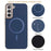 For Samsung Galaxy S25 5G Solid Color Plating MagSafe Full Coverage Phone Case(Dark Blue)