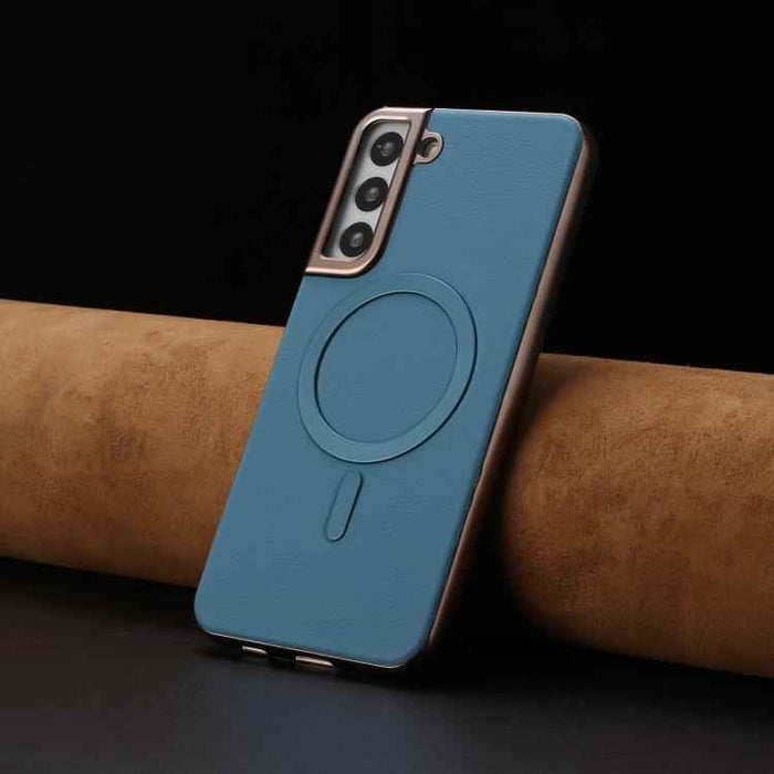 For Samsung Galaxy S25+ 5G Solid Color Plating MagSafe Full Coverage Phone Case(Baby Blue)
