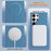For Samsung Galaxy S25 Ultra 5G Solid Color Plating MagSafe Full Coverage Phone Case(Baby Blue)
