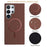 For Samsung Galaxy S25 Ultra 5G Solid Color Plating MagSafe Full Coverage Phone Case(Brown)