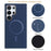 For Samsung Galaxy S25 Ultra 5G Solid Color Plating MagSafe Full Coverage Phone Case(Dark Blue)