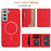 For Samsung Galaxy S25 5G Zipper Horizontal Magnetic Card Bag RFID MagSafe Phone Case(Red)