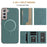 For Samsung Galaxy S25 5G Zipper Horizontal Magnetic Card Bag RFID MagSafe Phone Case(Green)