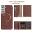 For Samsung Galaxy S25 5G Zipper Horizontal Magnetic Card Bag RFID MagSafe Phone Case(Brown)