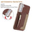 For Samsung Galaxy S25 5G Zipper Horizontal Magnetic Card Bag RFID MagSafe Phone Case(Brown)