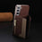 For Samsung Galaxy S25 5G Zipper Horizontal Magnetic Card Bag RFID MagSafe Phone Case(Brown)
