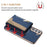For Samsung Galaxy S25 5G Zipper Horizontal Magnetic Card Bag RFID MagSafe Phone Case(Dark Blue)