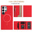 For Samsung Galaxy S25 Ultra 5G Zipper Horizontal Magnetic Card Bag RFID MagSafe Phone Case(Red)
