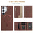 For Samsung Galaxy S25 Ultra 5G Zipper Horizontal Magnetic Card Bag RFID MagSafe Phone Case(Brown)