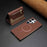 For Samsung Galaxy S25 Ultra 5G Zipper Horizontal Magnetic Card Bag RFID MagSafe Phone Case(Brown)