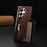 For Samsung Galaxy S25 Ultra 5G Zipper Horizontal Magnetic Card Bag RFID MagSafe Phone Case(Brown)