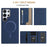 For Samsung Galaxy S25 Ultra 5G Zipper Horizontal Magnetic Card Bag RFID MagSafe Phone Case(Dark Blue)