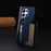 For Samsung Galaxy S25 Ultra 5G Zipper Horizontal Magnetic Card Bag RFID MagSafe Phone Case(Dark Blue)