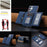 For Samsung Galaxy S25 Ultra 5G Zipper Horizontal Magnetic Card Bag RFID MagSafe Phone Case(Dark Blue)
