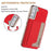 For Samsung Galaxy S25 5G Colour Matching Horizontal Magnetic Card Bag RFID MagSafe Phone Case(Red)