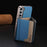 For Samsung Galaxy S25 5G Colour Matching Horizontal Magnetic Card Bag RFID MagSafe Phone Case(Baby Blue)