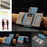For Samsung Galaxy S25 5G Colour Matching Horizontal Magnetic Card Bag RFID MagSafe Phone Case(Baby Blue)