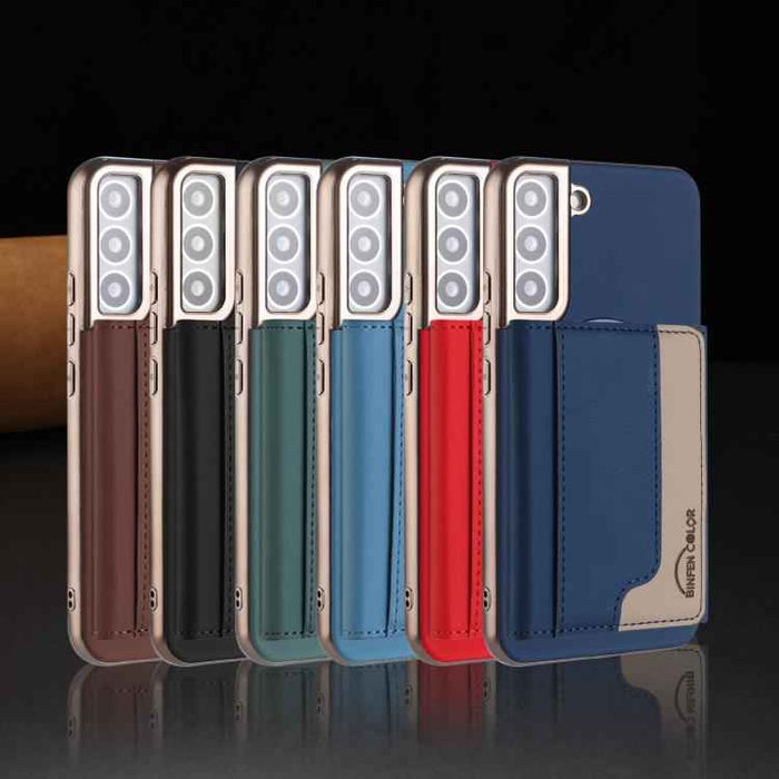 For Samsung Galaxy S25 5G Colour Matching Horizontal Magnetic Card Bag RFID MagSafe Phone Case(Baby Blue)