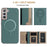 For Samsung Galaxy S25 5G Colour Matching Horizontal Magnetic Card Bag RFID MagSafe Phone Case(Green)