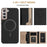 For Samsung Galaxy S25 5G Colour Matching Horizontal Magnetic Card Bag RFID MagSafe Phone Case(Black)