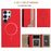 For Samsung Galaxy S25 Ultra 5G Colour Matching Horizontal Magnetic Card Bag RFID MagSafe Phone Case(Red)