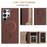 For Samsung Galaxy S25 Ultra 5G Colour Matching Horizontal Magnetic Card Bag RFID MagSafe Phone Case(Brown)