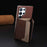 For Samsung Galaxy S25 Ultra 5G Colour Matching Horizontal Magnetic Card Bag RFID MagSafe Phone Case(Brown)