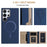 For Samsung Galaxy S25 Ultra 5G Colour Matching Horizontal Magnetic Card Bag RFID MagSafe Phone Case(Dark Blue)
